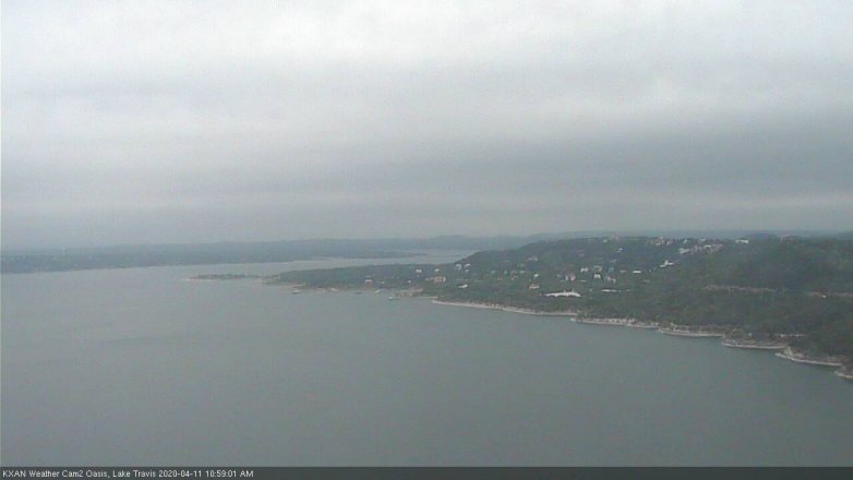 Lake Travis webcam, April 11, 2020 11:00 AM CT