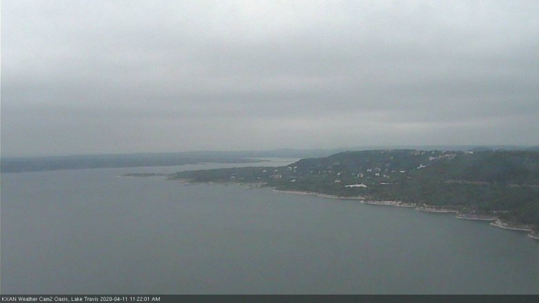 Lake Travis webcam, April 11, 2020 11:25 AM CT