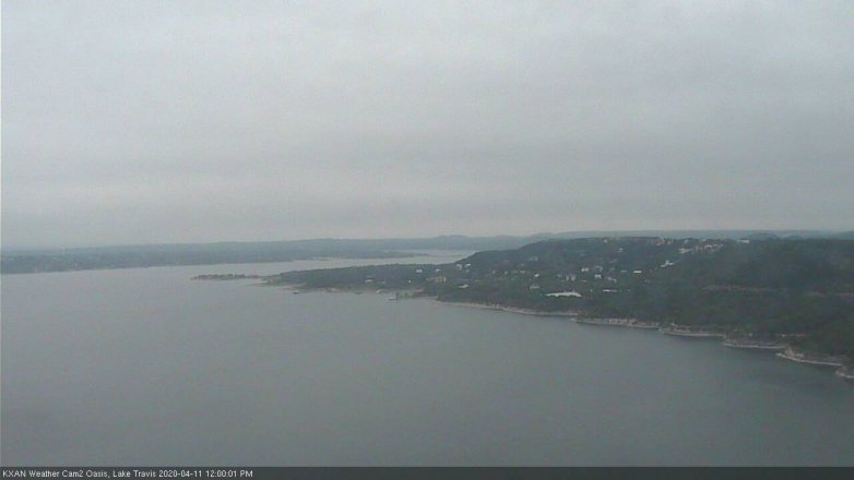 Lake Travis webcam, April 11, 2020 12:00 PM CT