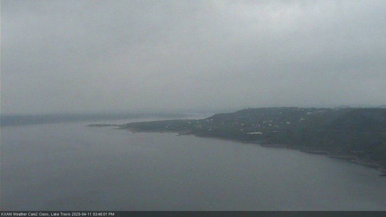 Lake Travis webcam, April 11, 2020 3:45 PM CT