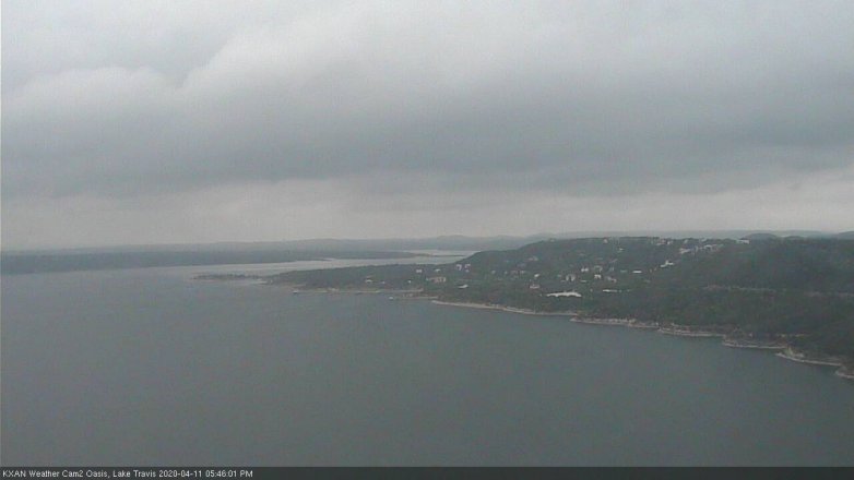Lake Travis webcam, April 11, 2020 5:45 PM CT