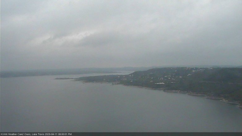 Lake Travis webcam, April 11, 2020 6:00 PM CT