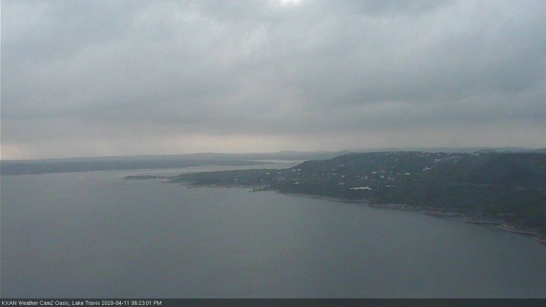 Lake Travis webcam, April 11, 2020 6:25 PM CT
