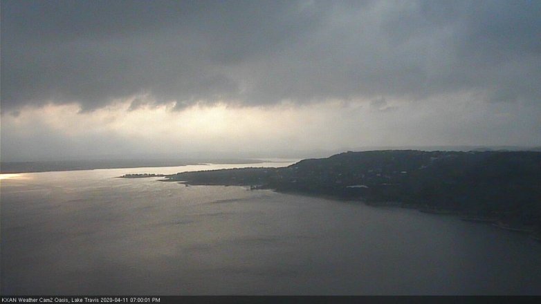 Lake Travis webcam, April 11, 2020 7:00 PM CT