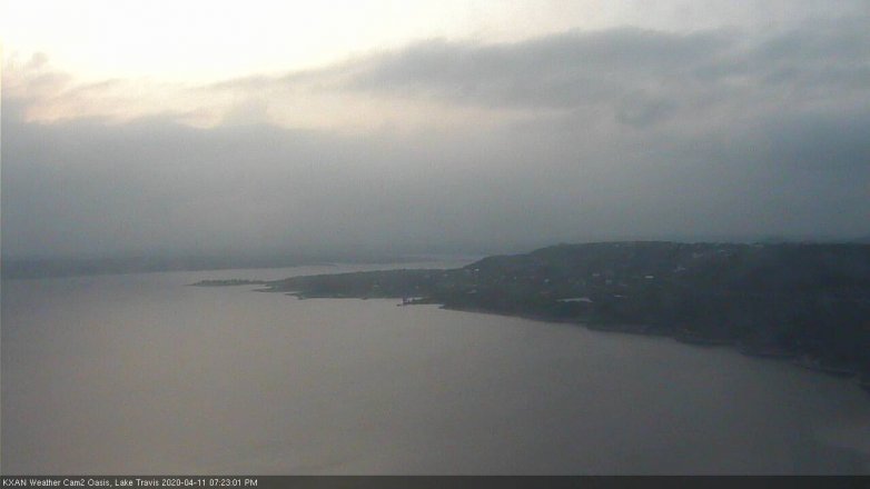 Lake Travis webcam, April 11, 2020 7:25 PM CT