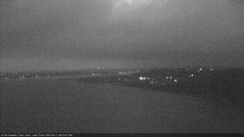 Lake Travis webcam, April 11, 2020 8:25 PM CT
