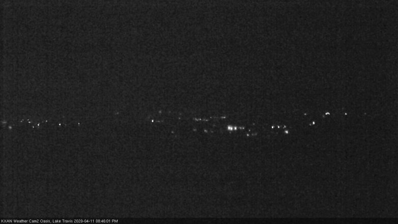 Lake Travis webcam, April 11, 2020 8:45 PM CT