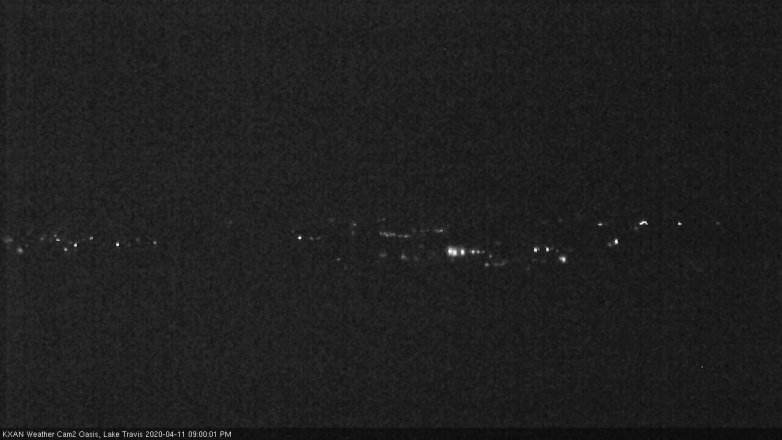Lake Travis webcam, April 11, 2020 9:00 PM CT