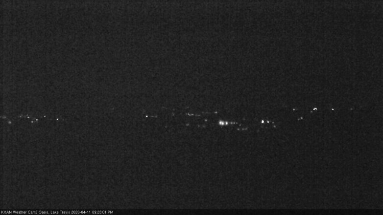 Lake Travis webcam, April 11, 2020 9:25 PM CT