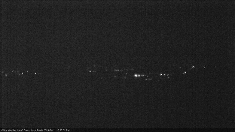 Lake Travis webcam, April 11, 2020 10:00 PM CT