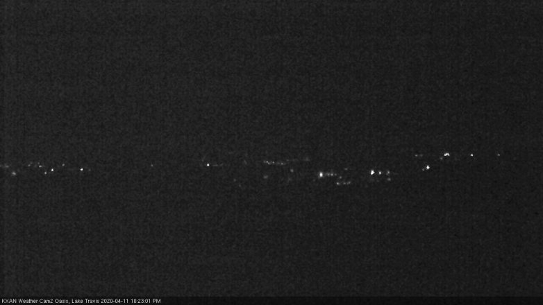 Lake Travis webcam, April 11, 2020 10:25 PM CT