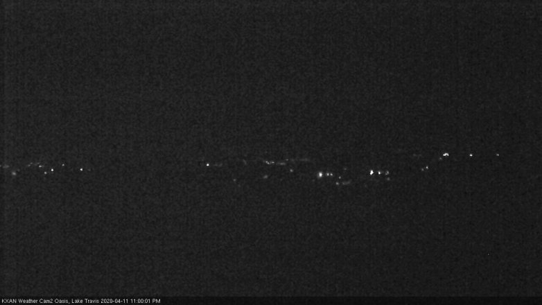 Lake Travis webcam, April 11, 2020 11:00 PM CT