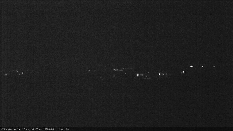 Lake Travis webcam, April 11, 2020 11:25 PM CT