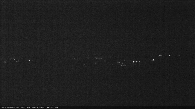 Lake Travis webcam, April 11, 2020 11:45 PM CT