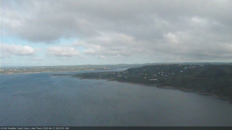 Lake Travis webcam, April 12, 2020 9:25 AM CT