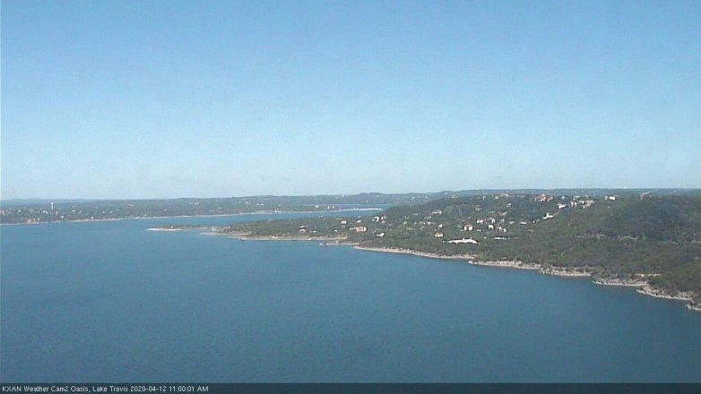 Lake Travis webcam, April 12, 2020 11:00 AM CT