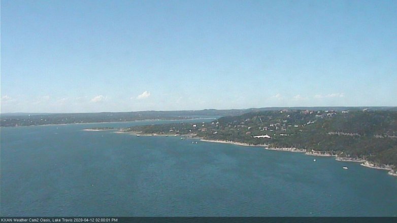 Lake Travis webcam, April 12, 2020 2:00 PM CT
