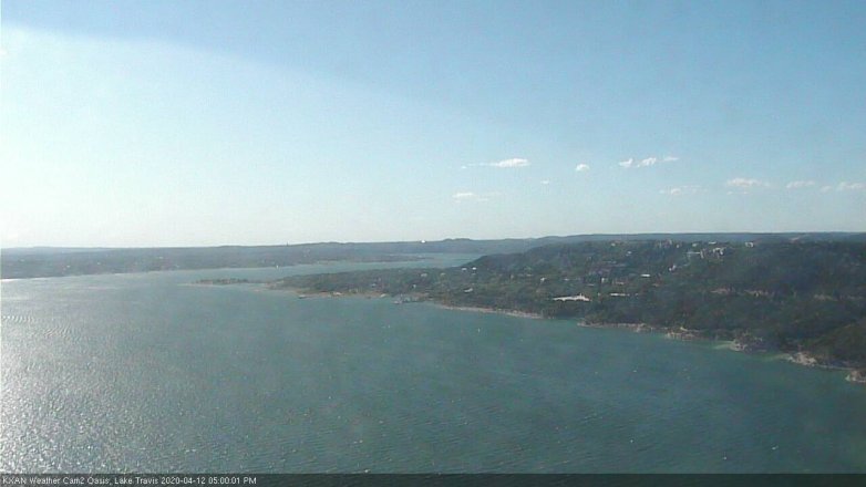 Lake Travis webcam, April 12, 2020 5:00 PM CT