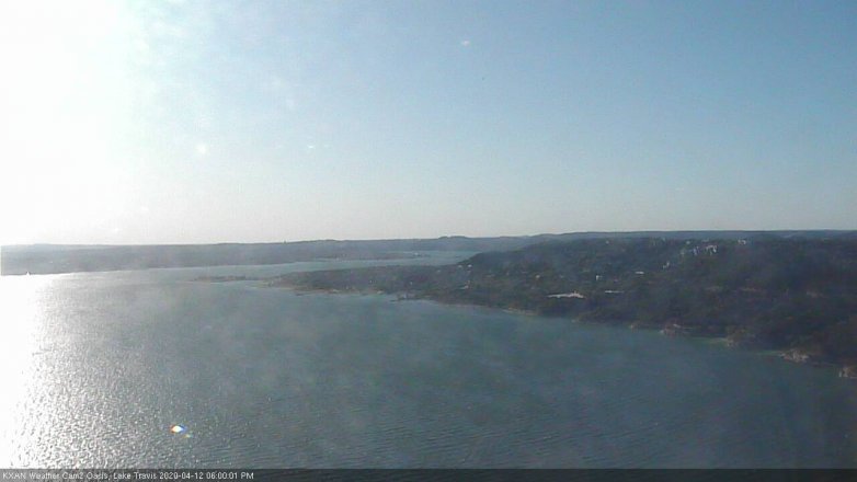 Lake Travis webcam, April 12, 2020 6:00 PM CT