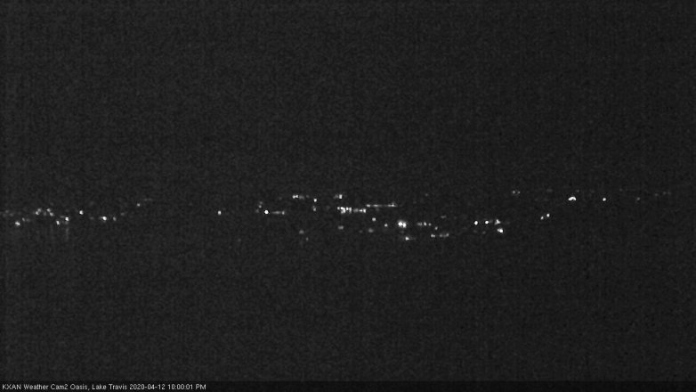 Lake Travis webcam, April 12, 2020 10:00 PM CT