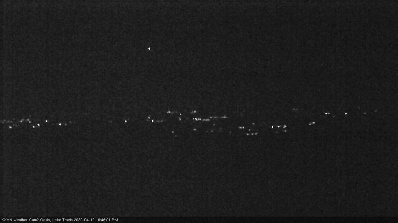 Lake Travis webcam, April 12, 2020 10:45 PM CT