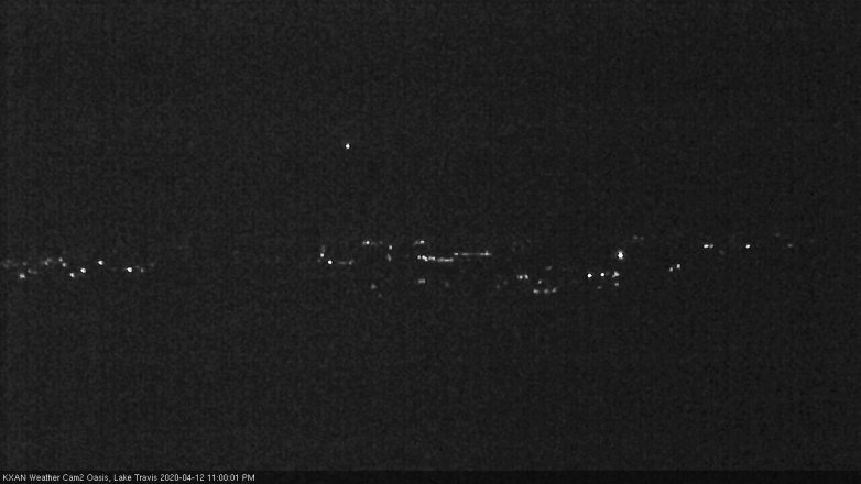 Lake Travis webcam, April 12, 2020 11:00 PM CT