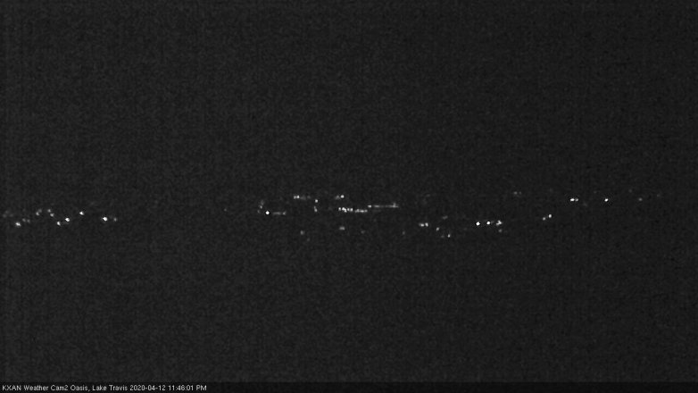 Lake Travis webcam, April 12, 2020 11:45 PM CT