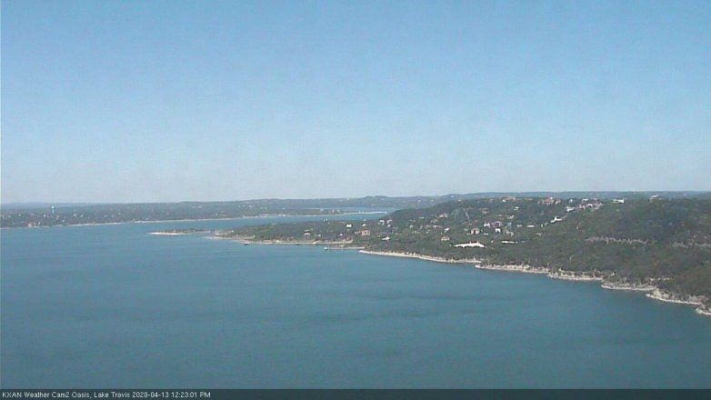 Lake Travis webcam, April 13, 2020 12:25 PM CT