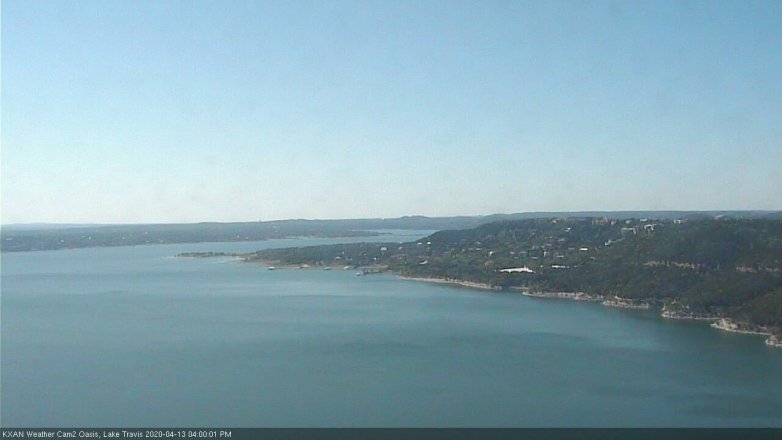 Lake Travis webcam, April 13, 2020 4:00 PM CT