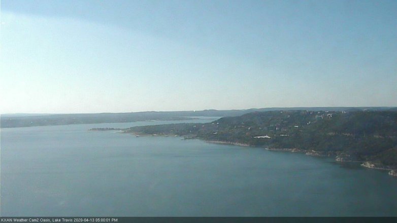 Lake Travis webcam, April 13, 2020 5:00 PM CT
