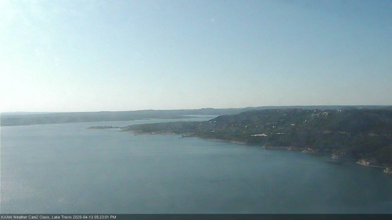 Lake Travis webcam, April 13, 2020 5:25 PM CT
