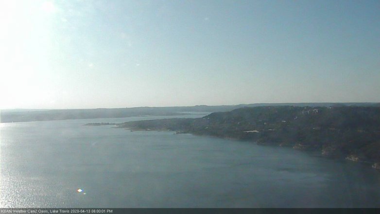 Lake Travis webcam, April 13, 2020 6:00 PM CT