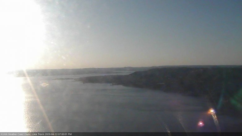Lake Travis webcam, April 13, 2020 7:00 PM CT