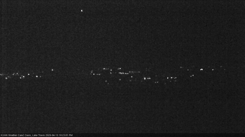 Lake Travis webcam, April 13, 2020 10:25 PM CT