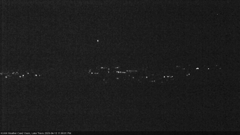 Lake Travis webcam, April 13, 2020 11:00 PM CT