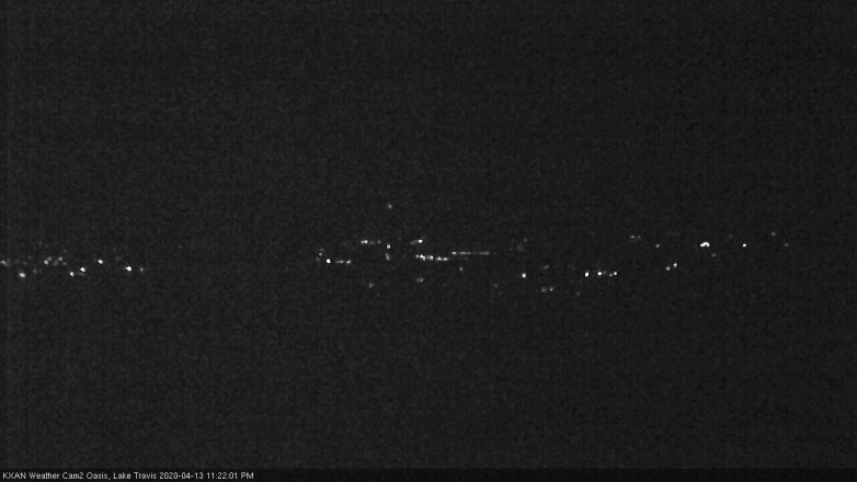 Lake Travis webcam, April 13, 2020 11:25 PM CT
