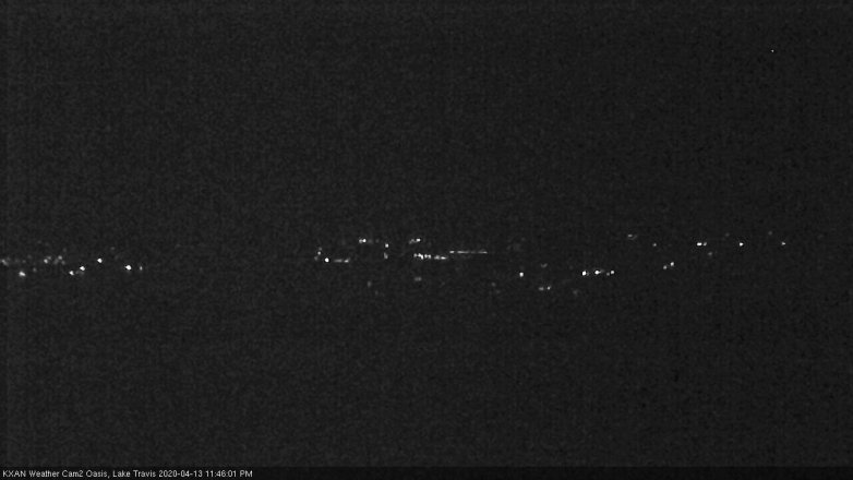 Lake Travis webcam, April 13, 2020 11:45 PM CT