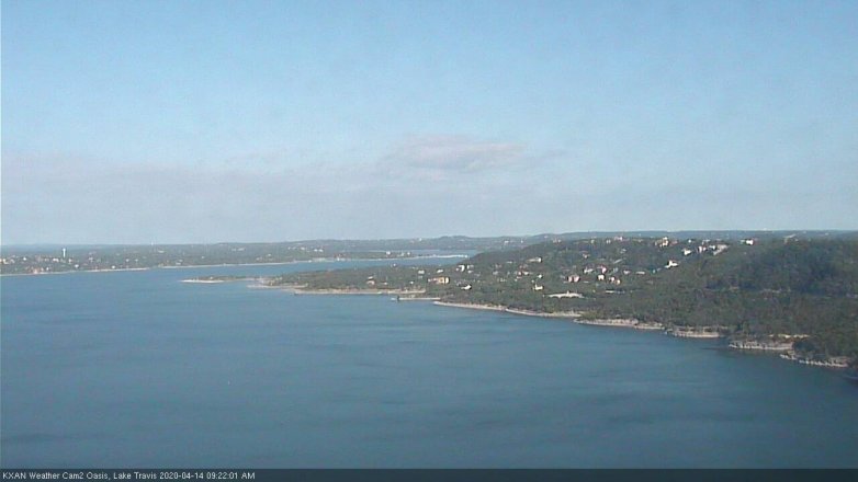 Lake Travis webcam, April 14, 2020 9:25 AM CT