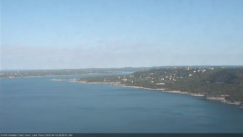 Lake Travis webcam, April 14, 2020 9:45 AM CT