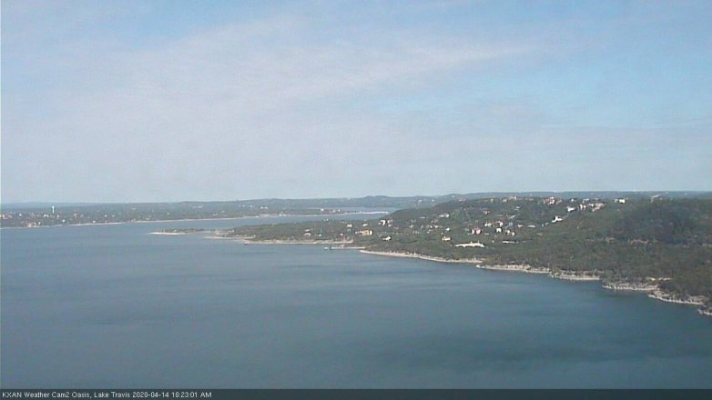 Lake Travis webcam, April 14, 2020 10:25 AM CT