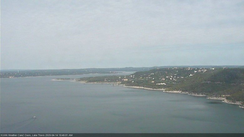 Lake Travis webcam, April 14, 2020 10:45 AM CT