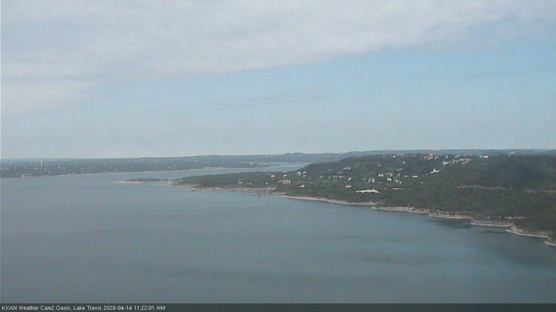 Lake Travis webcam, April 14, 2020 11:25 AM CT