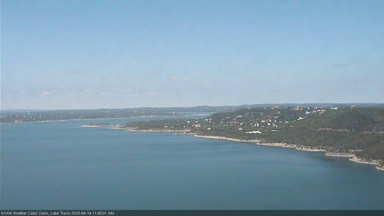 Lake Travis webcam, April 14, 2020 11:45 AM CT