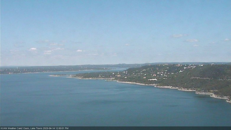 Lake Travis webcam, April 14, 2020 12:00 PM CT