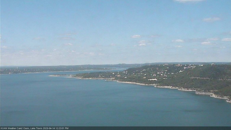 Lake Travis webcam, April 14, 2020 12:25 PM CT