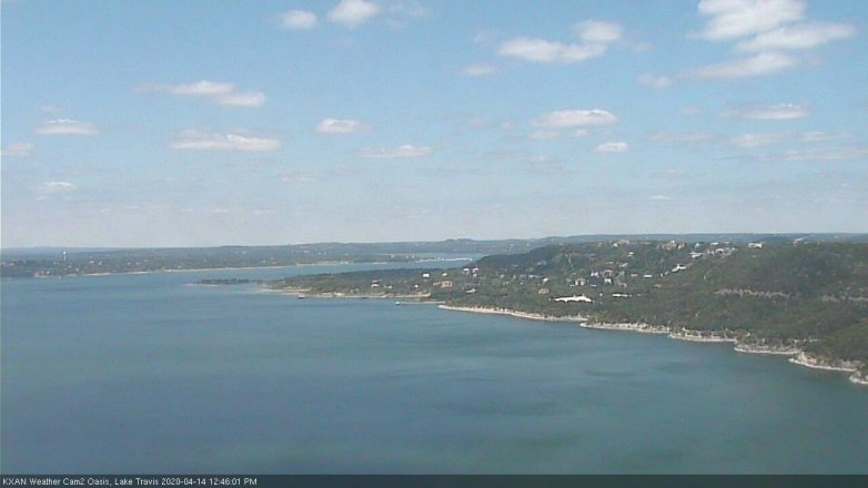 Lake Travis webcam, April 14, 2020 12:45 PM CT