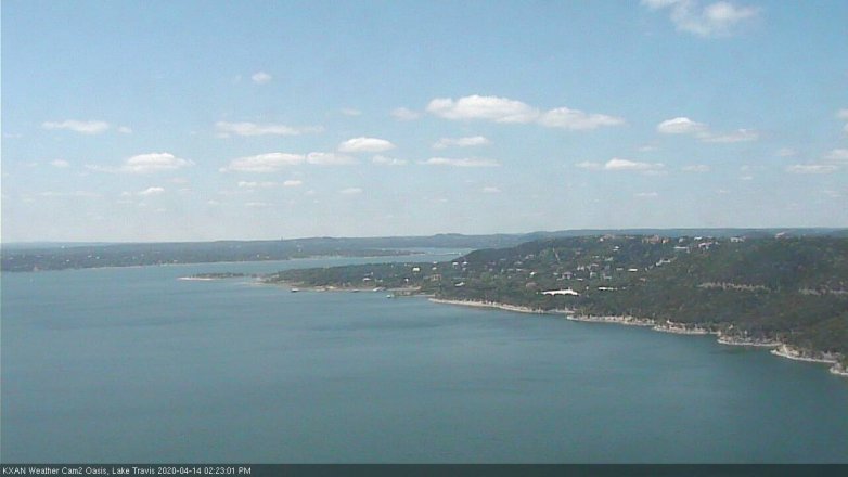 Lake Travis webcam, April 14, 2020 2:25 PM CT
