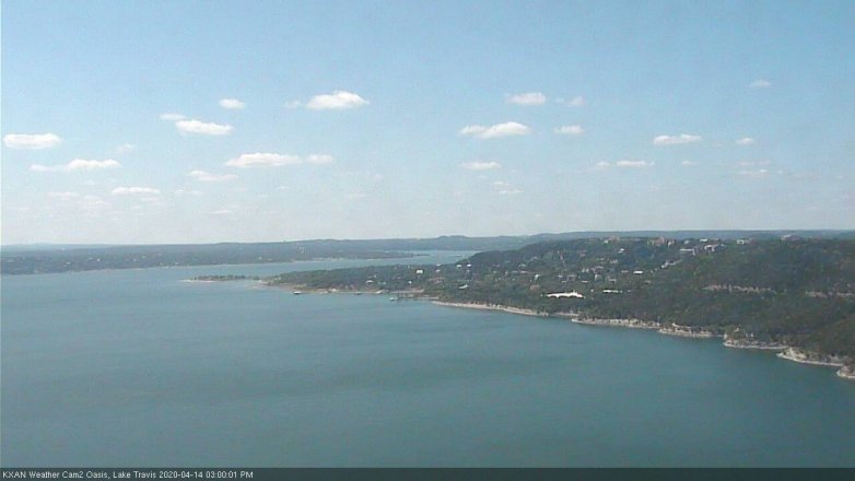 Lake Travis webcam, April 14, 2020 3:00 PM CT