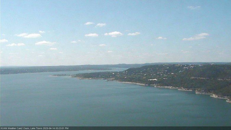 Lake Travis webcam, April 14, 2020 3:25 PM CT