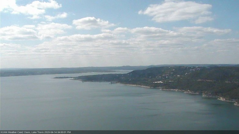 Lake Travis webcam, April 14, 2020 4:00 PM CT